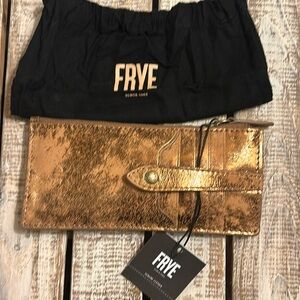 NWT Melissa Metallica Snap Card Wallet in Metallic Bronze